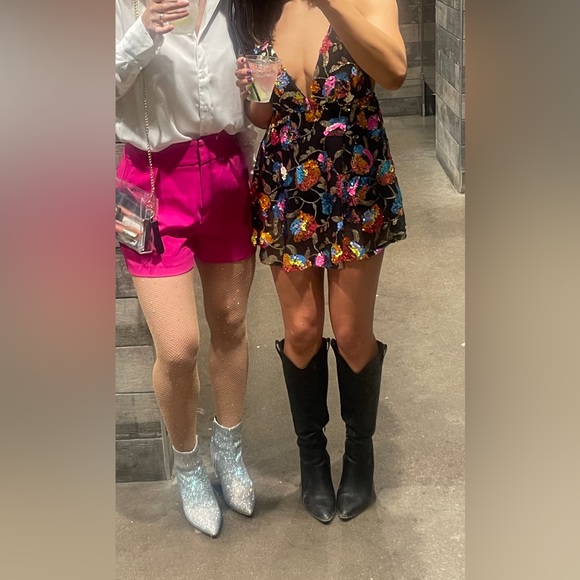 Lucy in the Sky sequin black romper - Picture 4 of 5